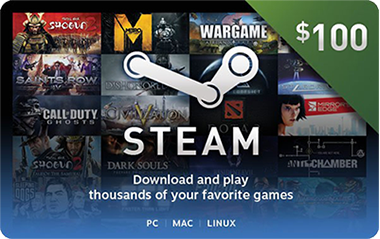 Steam Wallet Code 100 USD