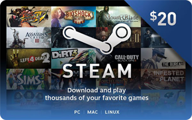 Steam Wallet Code 20 USD