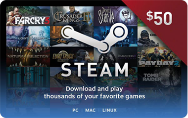 Steam Wallet Code 50 USD